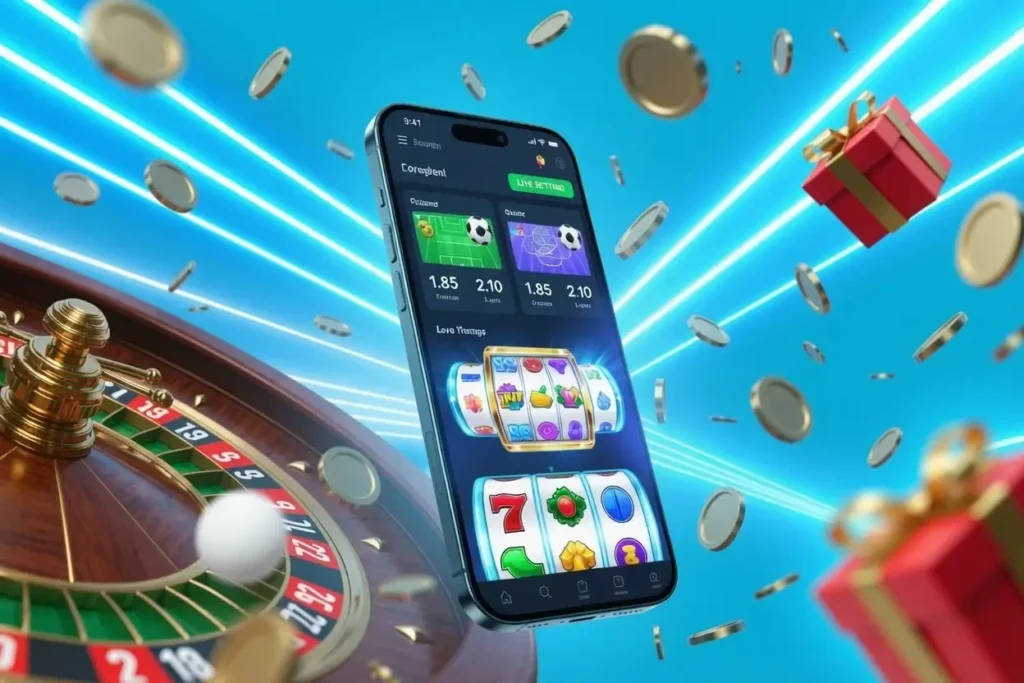 Phone with sports betting and casino