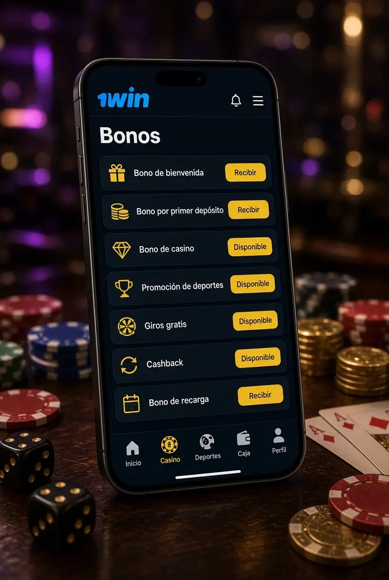Tipos de bonos y promociones 1win